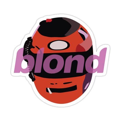 Frank Ocean Blond Helmet Minimalist Design Sticker For Sale By