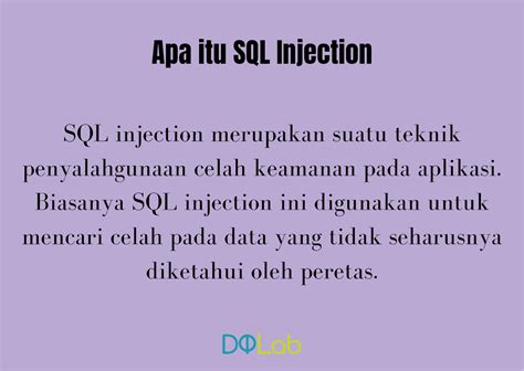 Sql Injection Ketahui Cara Kerja Pencegahannya