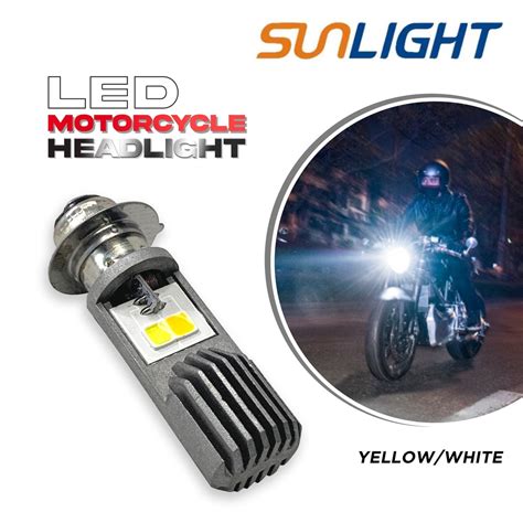 Yamaha Ytx Motorcycle Headlight Led Bulbs Super Bright Yellowwhite Beam Shopee Philippines