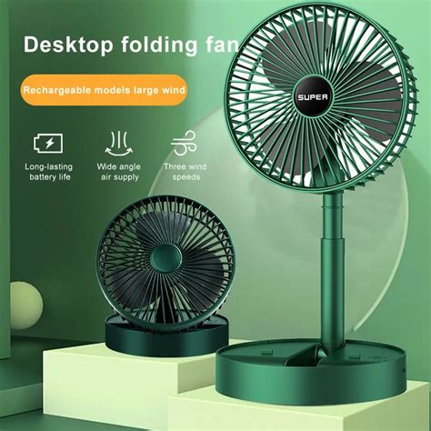 Mini Desktop Ventilador El Trico Retr Til Dobr Vel Pequeno Port Til