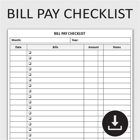 Printable Bill Payment Organizer Monthly Bill Checklist Pe Inspire Uplift