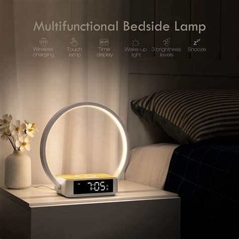 Wilit Bedside Lamp Touch Table Lamp With Wireless Charger Nightstand