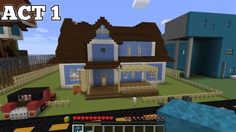 HELLO NEIGHBOR MINECRAFT ACT 1 GAMEPLAY WALKTHROUGH - 2FORUM