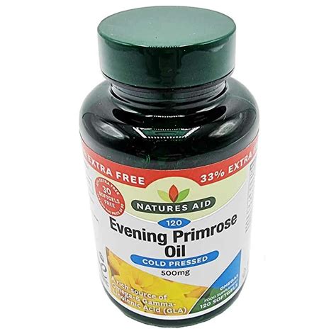 Natures Aid Cold Pressed Evening Primrose Oil 500mg 120 Softgels