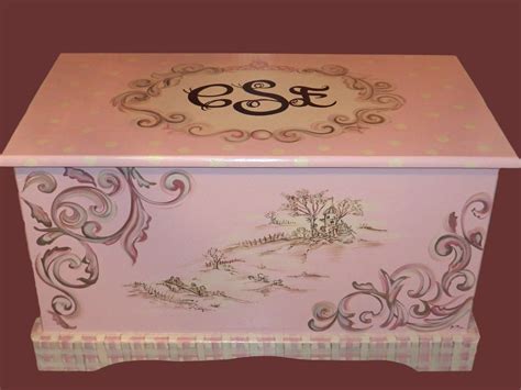 Handmade Wooden Custom Designed Painted Toy Chest Especially For You