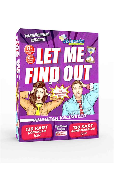 Let Me Find Out Kutu Oyunları Akılda Zeka Oyunları Kolektif