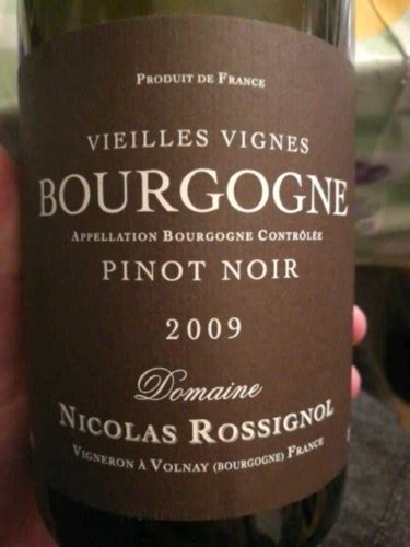 Domaine Nicolas Rossignol Vieilles Vignes Bourgogne Pinot Noir Vivino