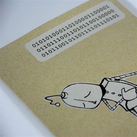 Robot Binary Thank You Card 4 Pack Hand Screen By Diskgrunt