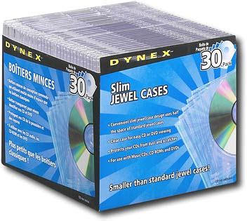 Best Buy Dynex 30 Pack Slim Jewel Cases Clear DX 30CD