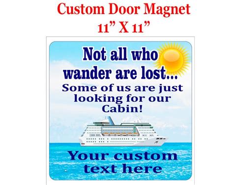 Cruise Ship Door Magnet Custom Door Magnet Include Your Custom Text