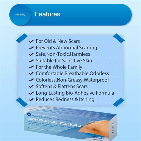 Aroamas Scar Silicone Gel G Soften Flatten Surgical Scars