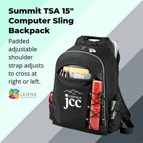 The Summit Tsa 15 Computer Sling Backpack Features A Laptop Only