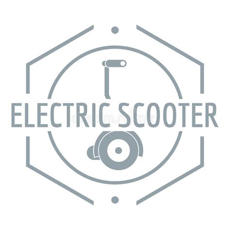 Electric Scooter Logo, Simple Gray Style Stock Vector - Illustration of ...