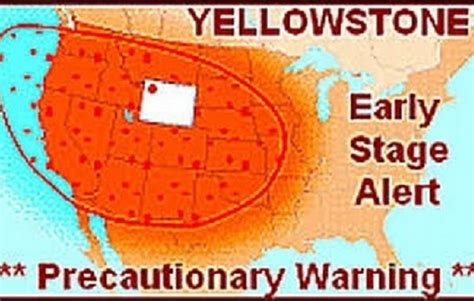 Yellowstone Supervolcano Caldera Map Volcano Erupt