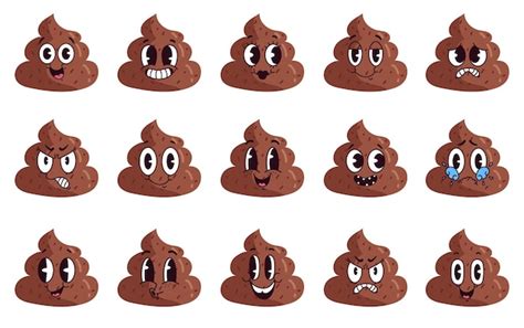 Caca Excremento Lindo Personaje Kawaii Mierda Emoticon Poo Emoji