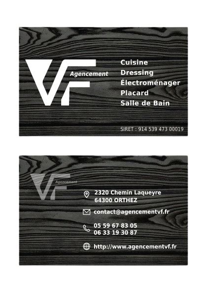 Carte De Visite Agencement Vf