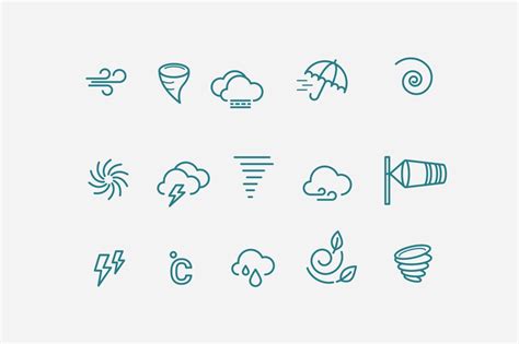 15 Wind Storm Icons Icons Creative Market