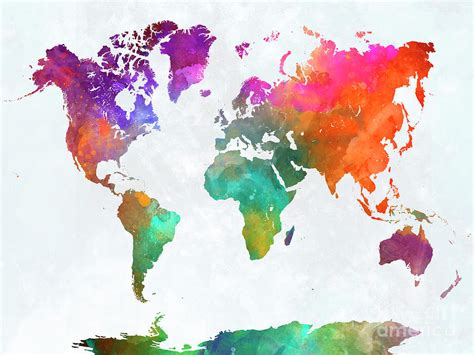 Watercolor World Map