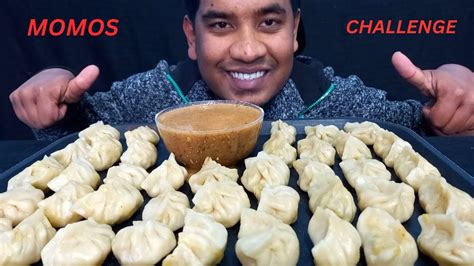 VEG MOMOS WITH CHUTNEY CHALLENGE MOMOS EATING CHALLENGE ASMR MOMOS