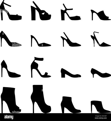 Set Of Women S Shoes Vector Illustration Stock Vector Image Art Alamy