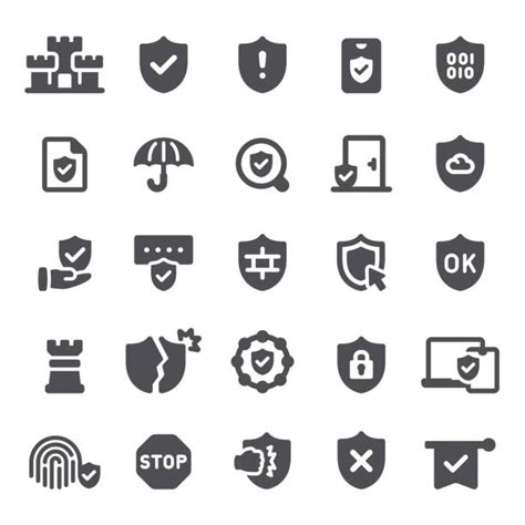 Broken Shield Icon Stock Vectors Istock