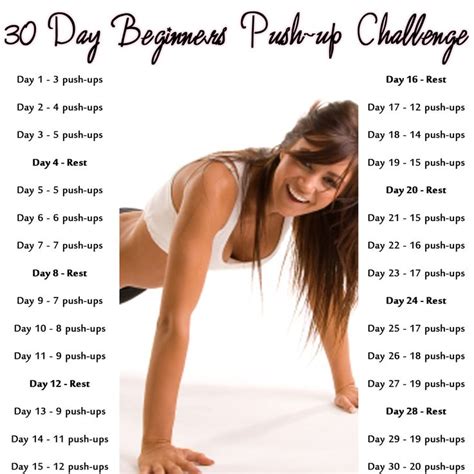 30 Day Beginners Push Up Challenge