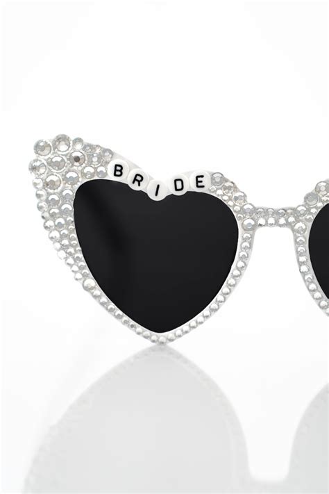 Bride To Be Embellished Heart Sunglasses Etsy