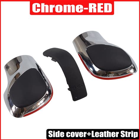 Car Redblue Gear Shift Knob Lever Stick Chrome Matt For Volkswagen Vw Golf 7 Dsg Cover Emblem