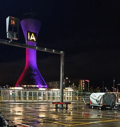 Night Scene At Edinburgh Airport © Thomas Nugent Geograph Britain