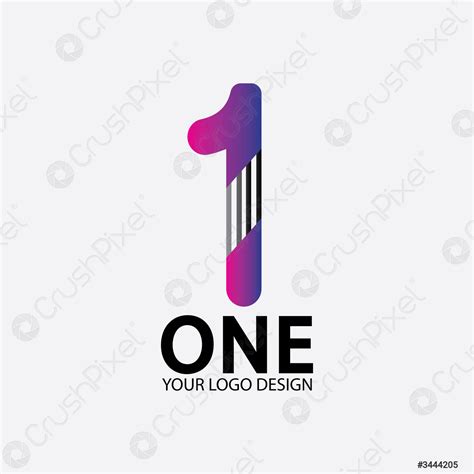 Number 1 logo vector icon design template - stock vector 3444205 ...