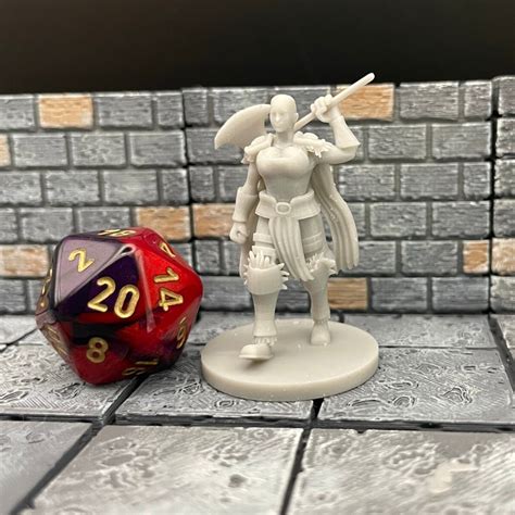 Human Female Barbarians Tabletop Rpg Mz4250 3d Printed Etsy