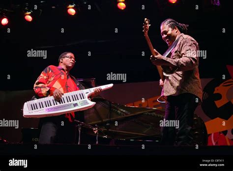 James Genus Plays Bass With Herbie Hancock On The Jimmy Lyons Stage