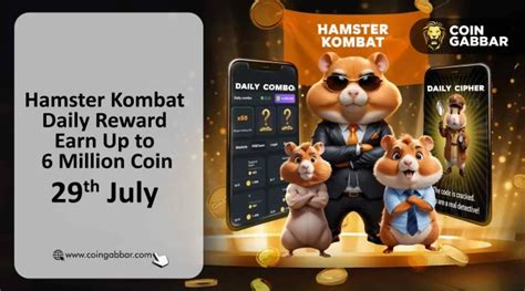 Hamster Kombat Daily Combo And Cipher Code For 29 July 2024