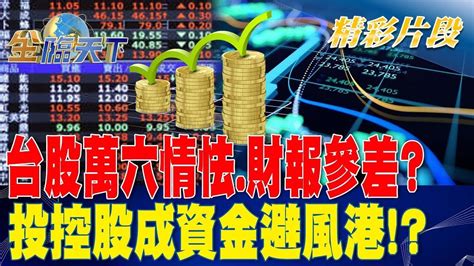 台股萬六情怯 財報參差投控股成資金避風港 金臨天下20230419 tvbsmoney YouTube