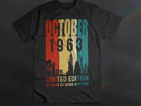 October 1963 T Shirt Design By Hamida Begum On Dribbble