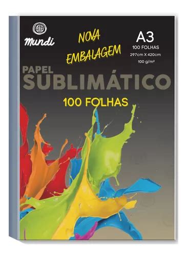 Papel De Sublimación Mundi Globinho Premium 100 G A3 100 Hojas