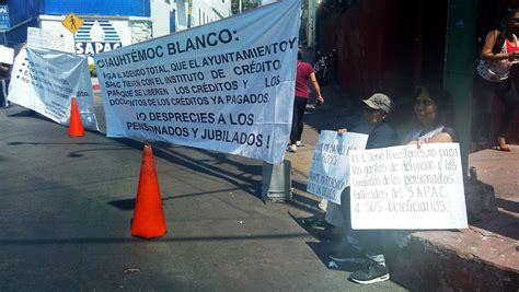 Trabajadores Del Sapac Bloquean Avenida Morelos Exigen Pago De Pensi N