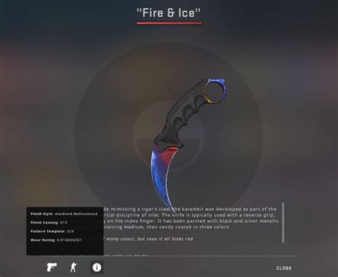 0 01 Fv Karambit Marble Fade Max Fake Fire And Ice CSGO Skins Knives