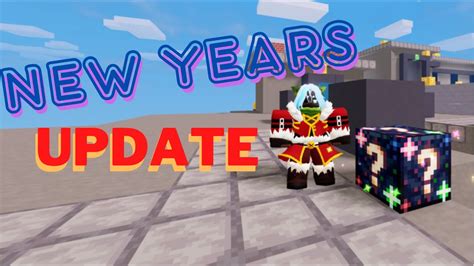 New Year’s Lucky Block Update Roblox Bedwars Update Youtube