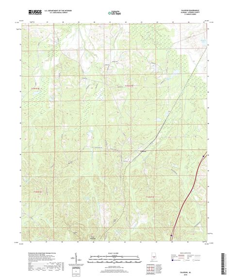 Mytopo Calhoun Alabama Usgs Quad Topo Map