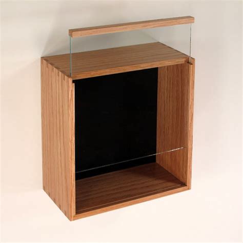 Simple Glass Display Case Shadow Box Design With Slide Up Model For The Picture Frame Door And