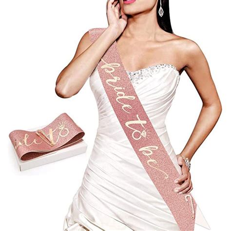 Rose Gold Bride To Be Sash Bachelorette Party Sash Bridal Shower Sash