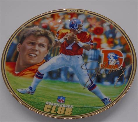 John Elway Bradford Exchange Quarterback Denver Broncos Snow Globes