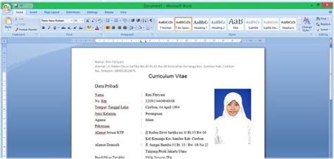 Cara Membuat Cv Yang Menarik Dengan Ms Word Pulp