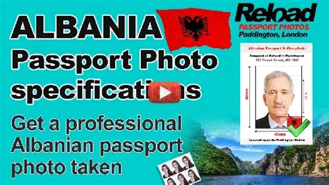 Albanian Passport Photo and Visa Photo snapped in Paddington, London