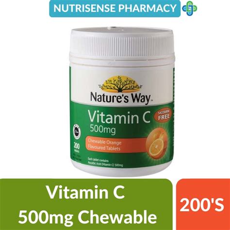 Nature S Way Vitamin C Chewable Table 500mg 200s Exp 06 24 Shopee