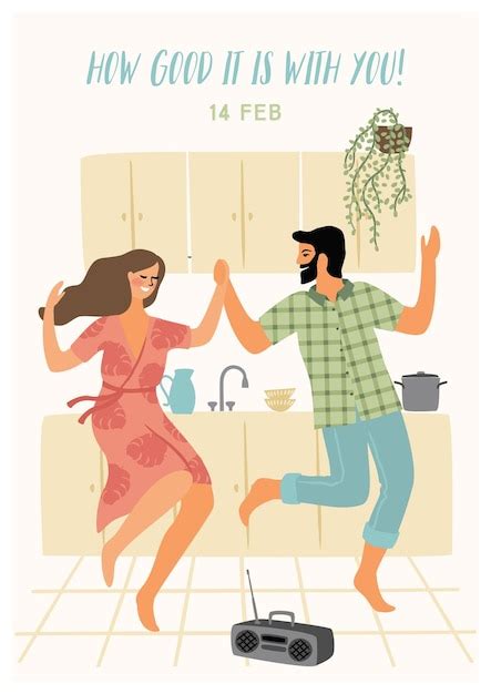 Premium Vector Romantic Illustration With Man And Woman Love Love