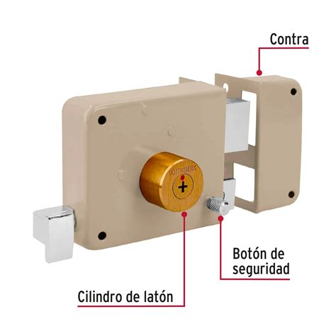 Cerradura sobreponer derecha clásica llave tetra caja