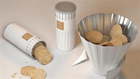 The Very Impressive Solution For The Packaging Of Pringles Very Functional The Can Turns Into