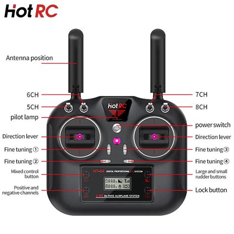 Hotrc Hot Rc Ht A Ht A V Ghz Ch Pwm Fhss Transmitter Remote